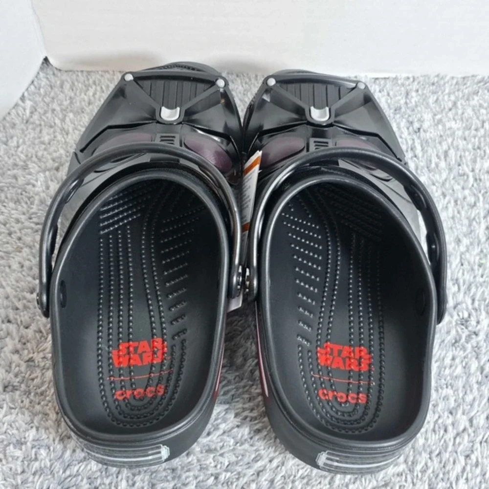 Crocs Star Wars‎ Darth Vader Classic Clogs Black Mens 8 Womens 10 211774-90H NEW